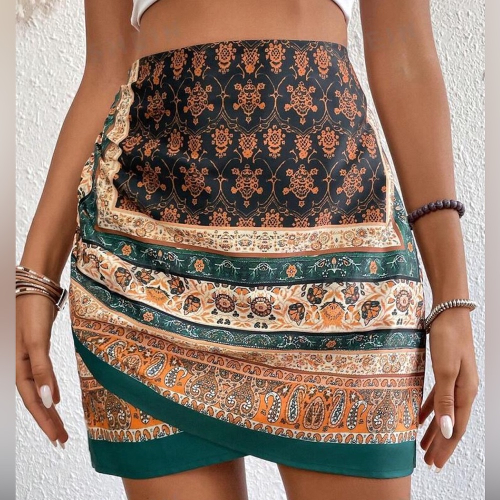 Paisley Wrap Skirt